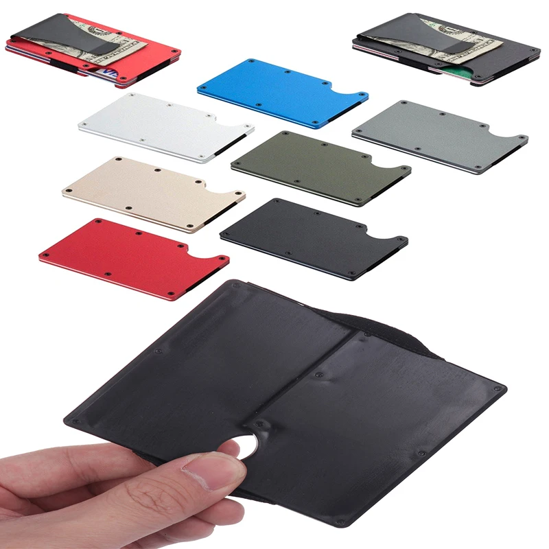 Minimalist Wallet For Men & Women - Slim RFID Wallet, Scratch Resistant, Credit Card Holder & Money Clip, Easily Removable Money