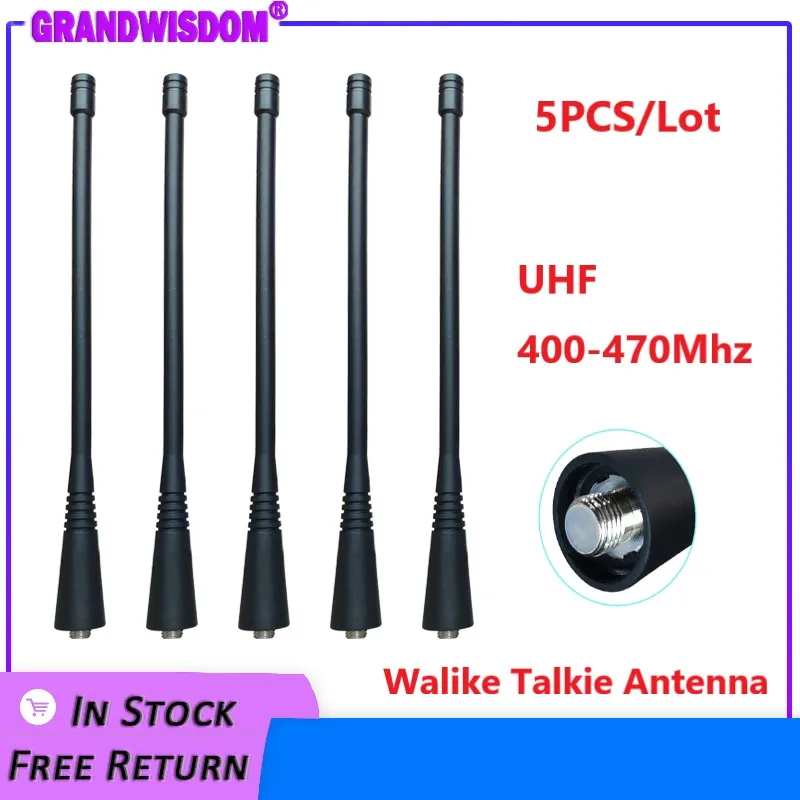 5pcs UHF Whip 400-470Mhz Walkie Talkie Antenna compatible for Motorola NAE6483 GP300 GP340 GP360 GP380 CP200 CP200D HT1250 EP450