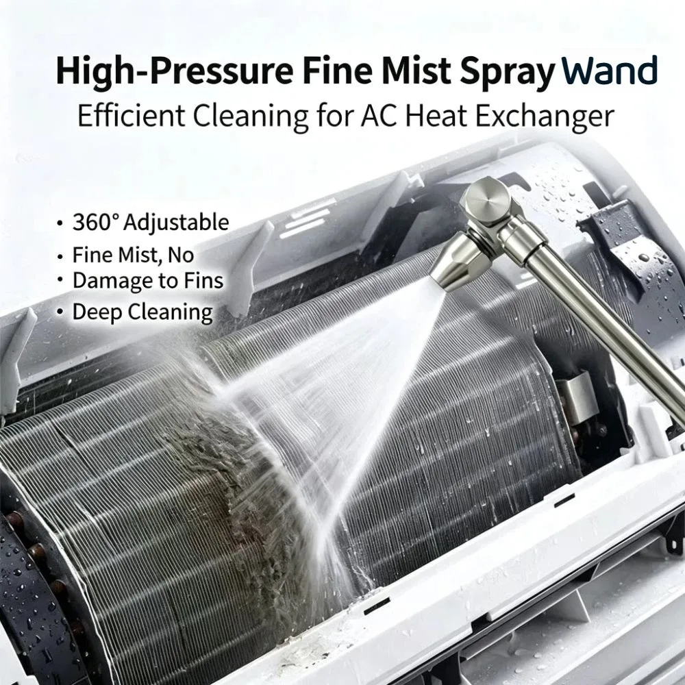 Dual 360° Swivel Air Conditioner Cleaning Wand 1/4