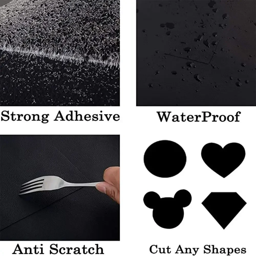 50cmร100cm Leather Fabric Self-adhesive Patch Repair Sticker Sofa Pu Fabrics Simulation Skin Genuine Car Leatherette Arts Crafts