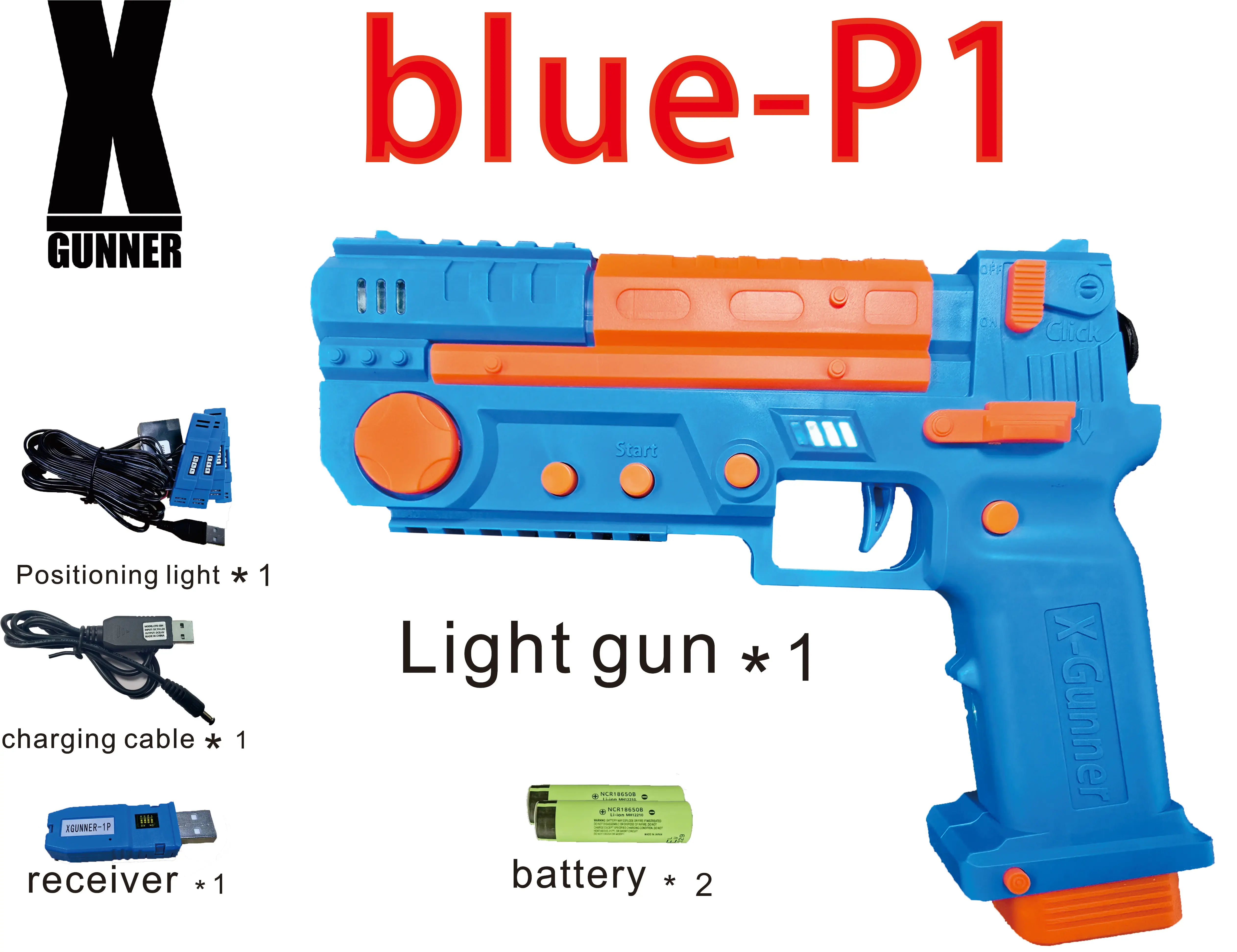 X-GUNNER XGUNNER 2.4G draadloos gaminglichtpistool, somatosensorisch pistool, ondersteunt meerdere mensen om samen te spelen