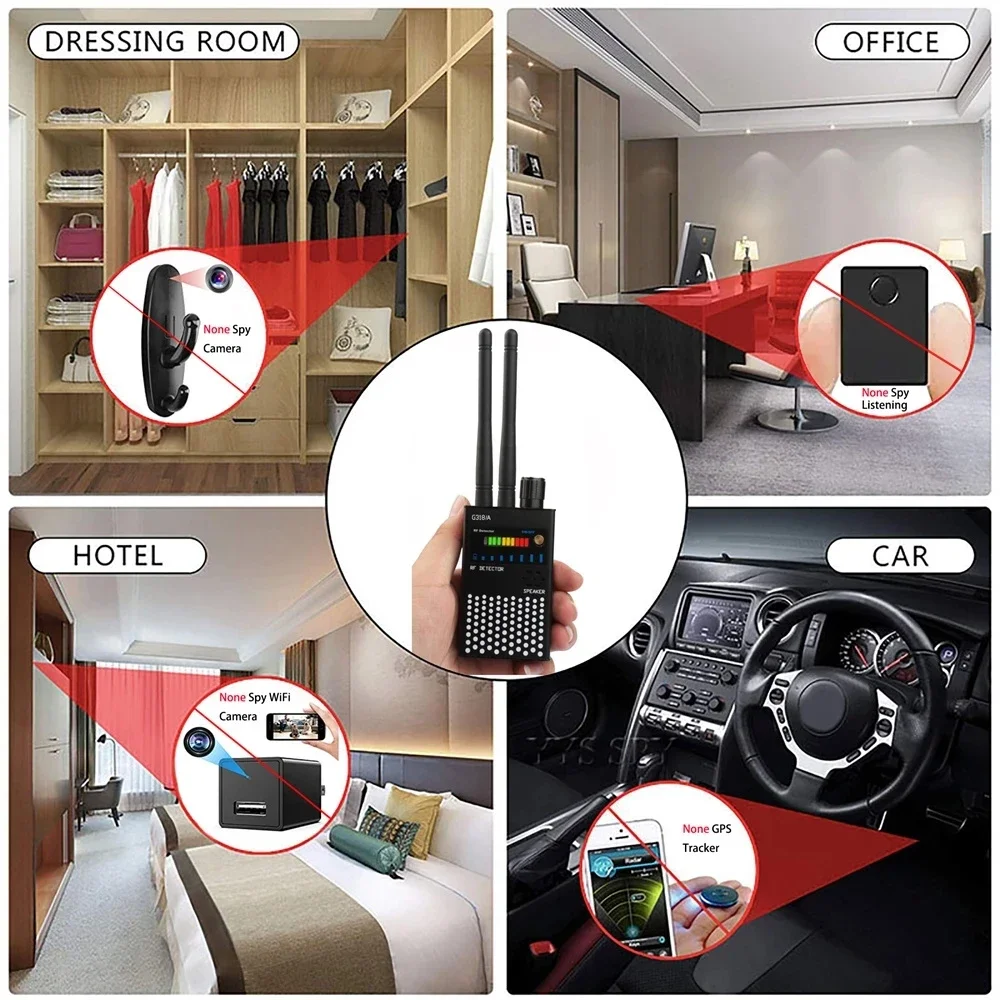 Multifunction RF Signal Detector Full Range Spy Wireless Camera GSM Cell Phone Detect Radio Signal Detector GPS Finder G318A