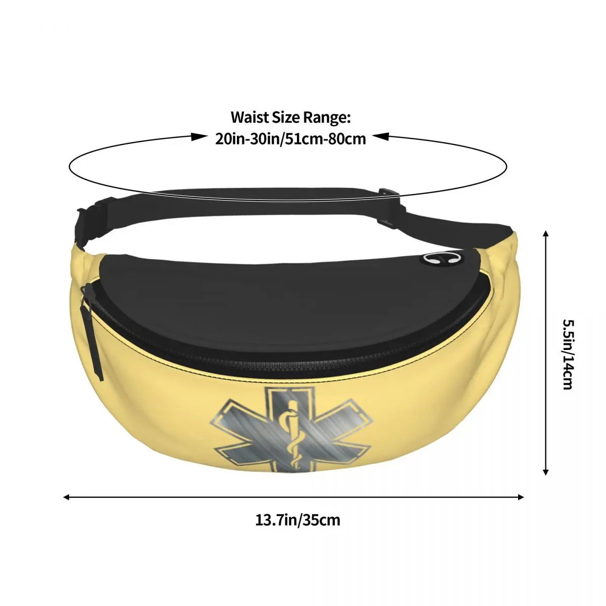 Casual Emt Star Of Life Fanny Pack Mannen Vrouwen Paramedicus Medische Crossbody Heuptas Voor Het Runnen Van Telefoongeldzak