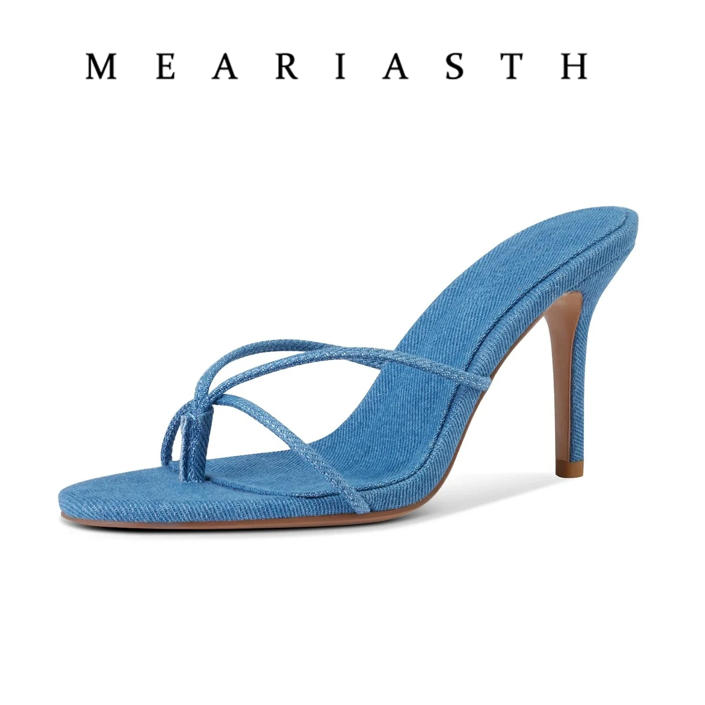 

2026 Summer Fashion Thin High Heels Slippers Women Square Clip Toe Beach Flip Flops Shoes Gladiator Sandals Female Mules Slides