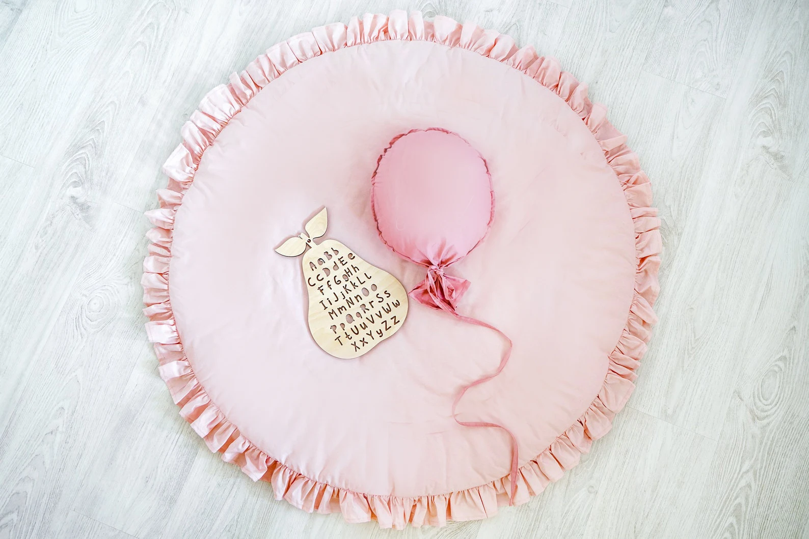 Ronde Nursery Tapijt Met Franje Pasgeboren Foto Prop Play Tenten Decoratie Baby Gewatteerde Kruipen Mat