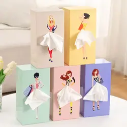 New Gifts Waterproof Classy Girl Tissue Box Napkin Holder Craft Ornaments Desktop Storage Boxes Hangable Storage Case Car