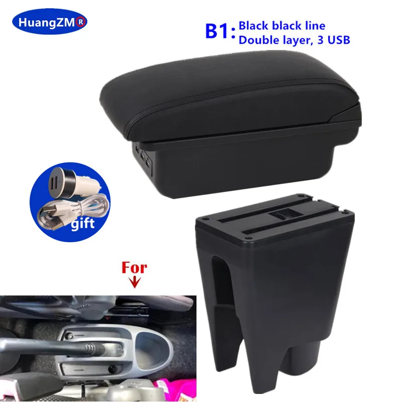 Voor Peugeot 107 Armsteun doos Voor Citroen C1 Toyota Aygo BJ Auto Armsteun opbergdoos Gewijd Retrofit Interieur Auto Accessoires