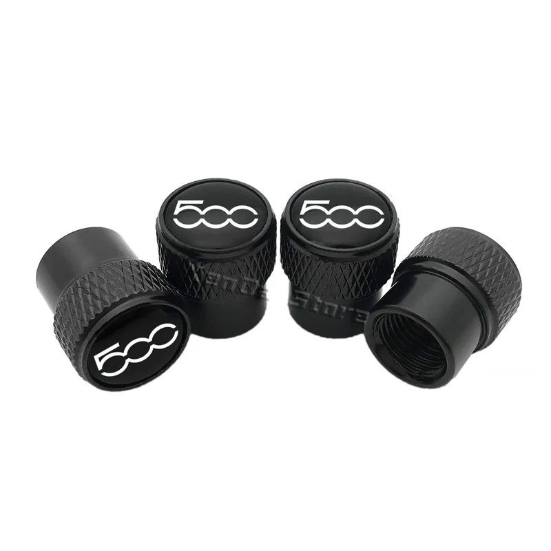 4Pcs Aluminum Alloy Car Wheel Tire Valve Caps Air Tyre Stem Cover Case Plugs For FIAT 500 500x 500l 500s Styling Accessories