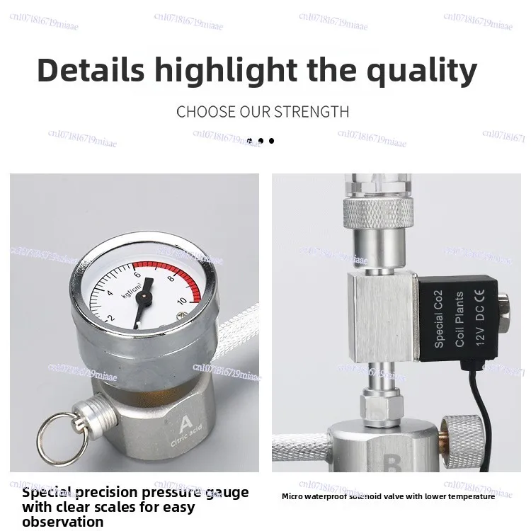 Carbon Dioxide Generator, Set of Self-made Aquatic CO2 Solenoid Valve Cylinder