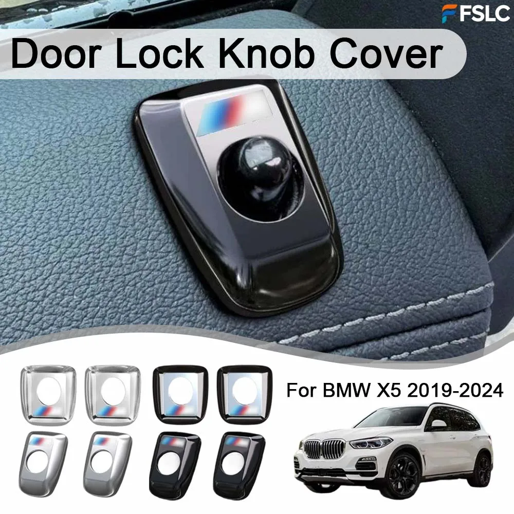 Auto-Innenausstattung Türschlossknopf-Abdeckung für BMW X5 2019-2024 Auto-Styling Upgrade Modifizierung Schutzabdeckung