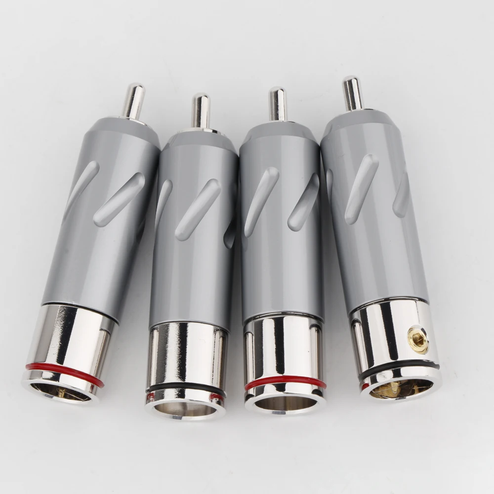 Monosaudio RCA-Stecker aus reinem Kupfer, vergoldet/rhodiniert, RCA-Stecker, Lautsprecherklemme für Audio-Lautsprecher-Signalkabel – Detail 24