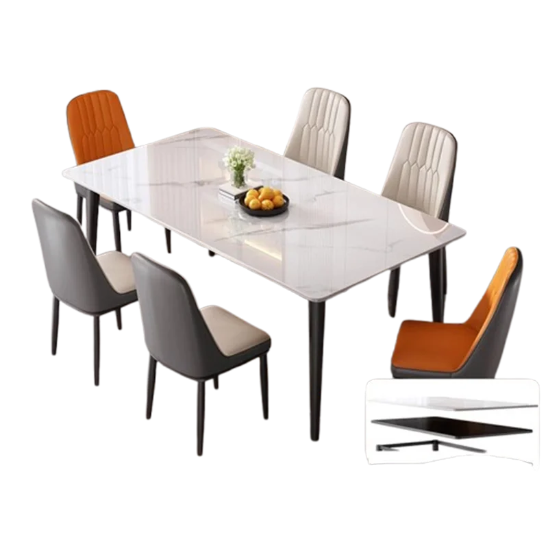 Luxury Nordic Vintage Dining Table with Storage