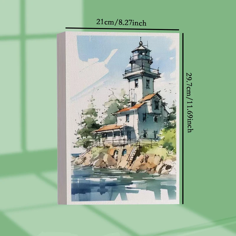 A4 กระดาษสีน้ํา 20/50Pcs เยื่อไม้สีน้ําภาพวาดหยาบปานกลาง 160G 200G 250G 300G กระดาษแข็ง Art Supplies