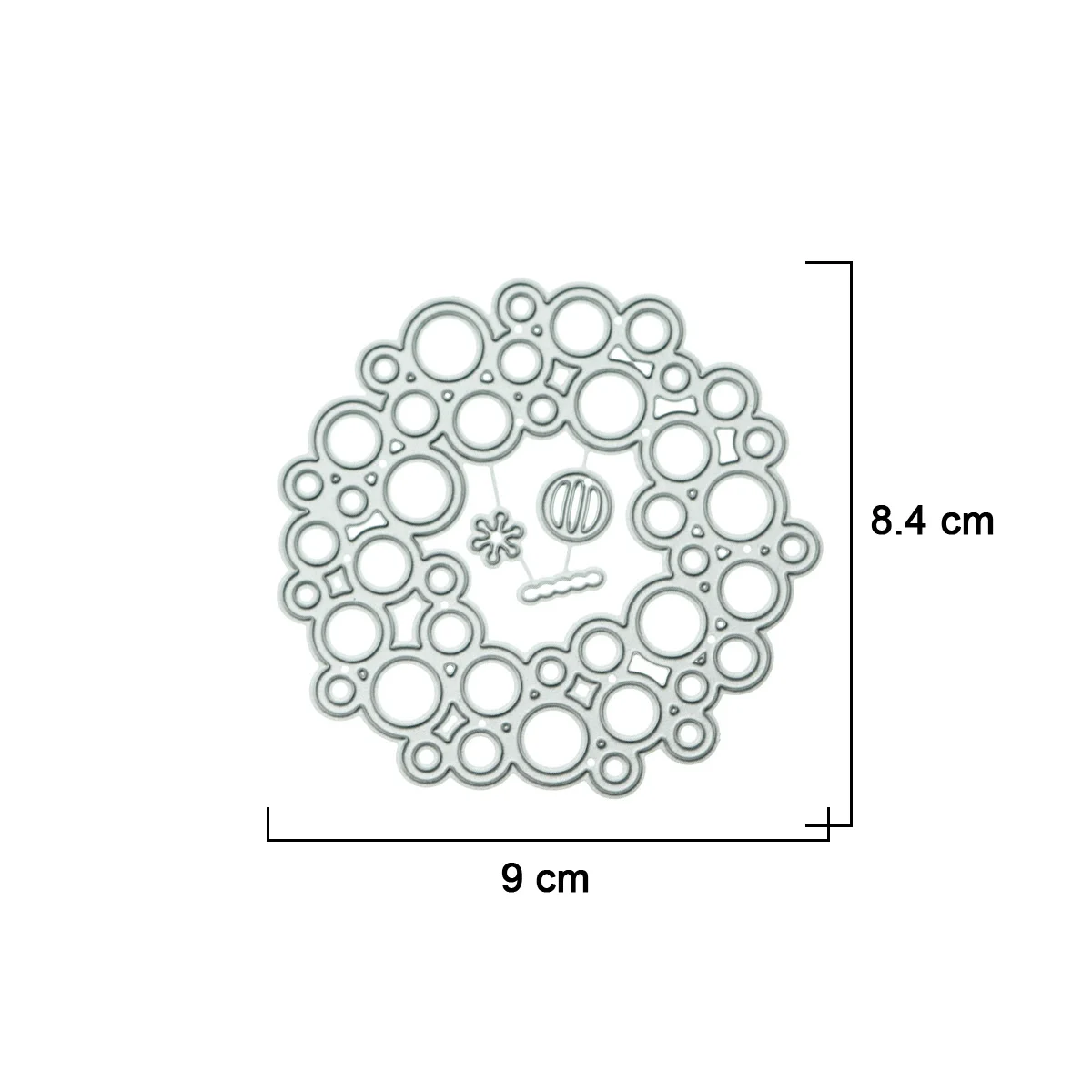 Bubble Wreath Pattern Metal Cutting Die For Scrapbooking Papercraft Decorating Clipart Handmade Card Cuts Punch Stencil
