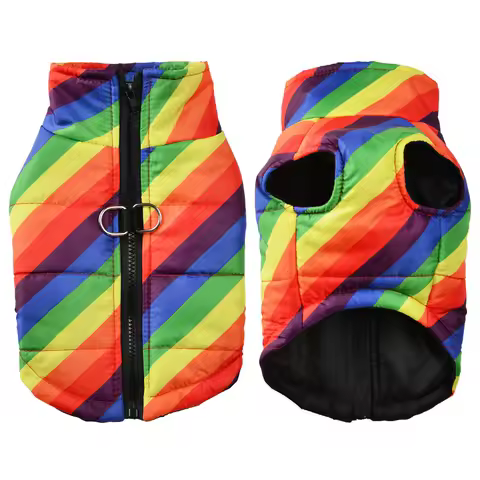 Dog Jacket Coat For Small Medium Dogs Cats Winter Warm Fleece Puppy Clothes with D-ring Chihuahua Schnauzer Bulldog Pet Outfits