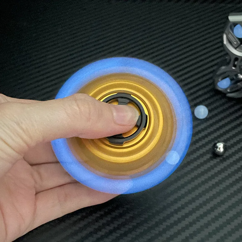 Diapason in alluminio Giroscopio EDC Fidget Spinner Perline luminose Collegamento Rotante Agitarsi Giocattoli Alleviare l'ansia e rilassarsi Strumenti