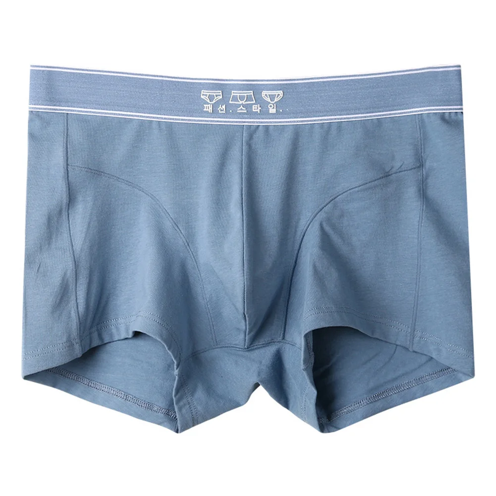 

Mens Daily Cotton Middle Waist Underwear Sexy Boxer Briefs Elastic Underpants U Convex Pouch Panties Breathable Moisture Knicker