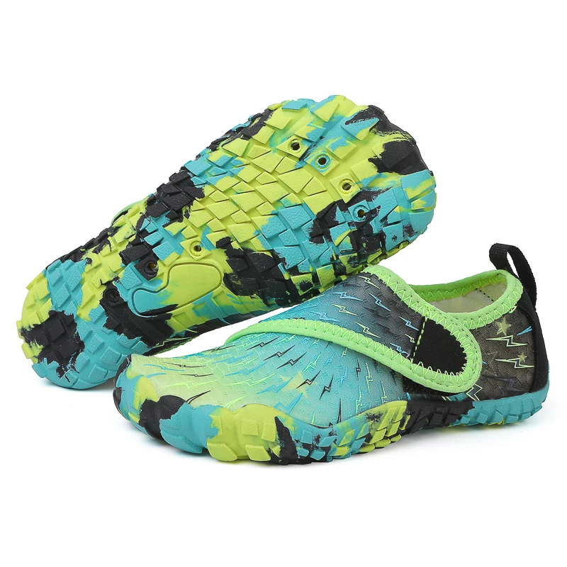 New KID Summer Soft-Soled Aqua Shoes Parent-Child Vacation Beach Swimming Shoes Student Quick Drying Water Sports Shoes 27-36#