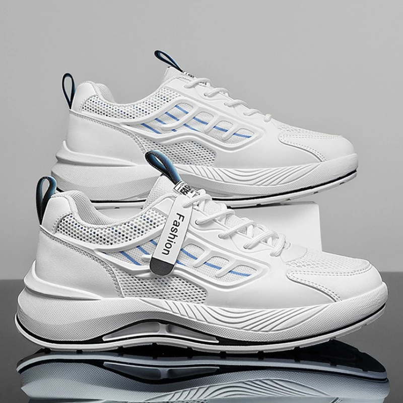 

New Men Sneakers Platform Breathable Mesh White Casual Shoes Summer Fashion Outdoor Running Sports Shoes Women Zapatillas Hombre