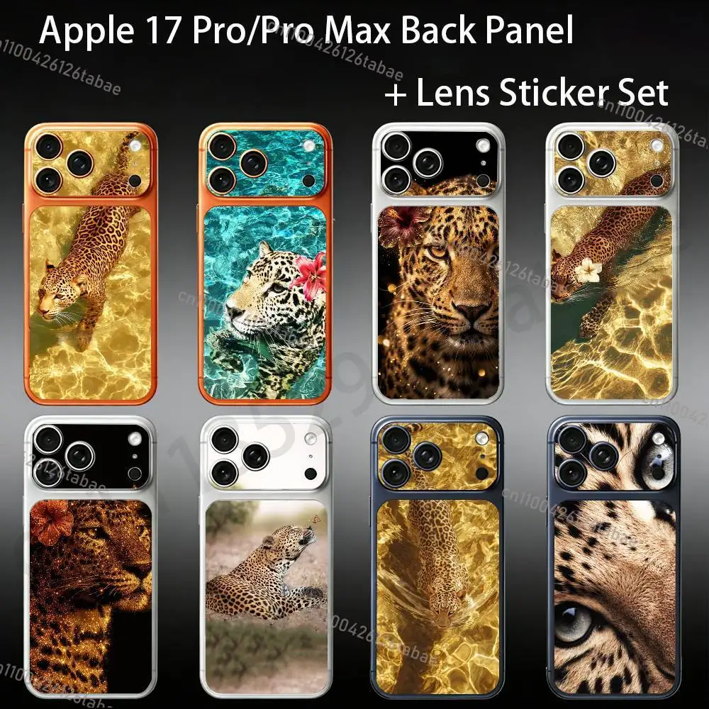 Luxury Leopard For iPhone 17proMax/17pro Full Cover Decal Skin Wrap Colorful Rear Protective Sticker Film