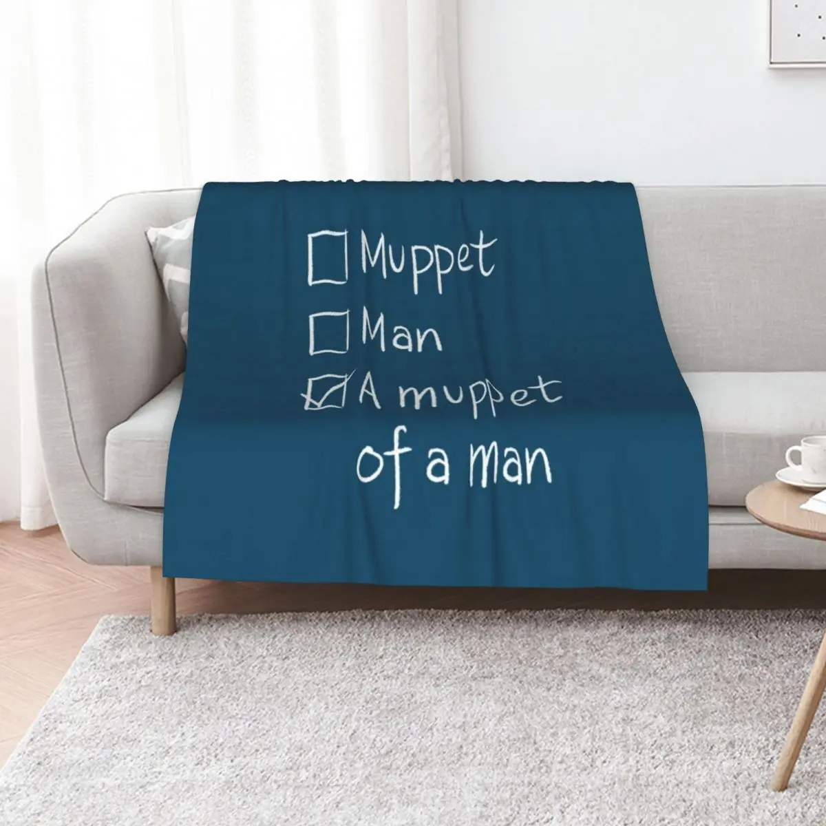 Muppet or Man DARK Throw Blanket Beach Luxury Baby blankets ands Blankets For Sofas Cute Plaid Blankets