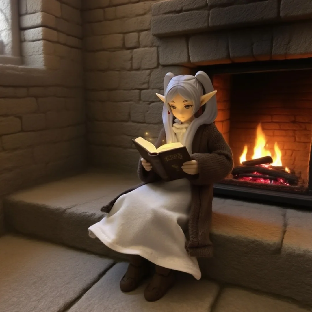 

Beyond Journey's End Shf Anime Series Frieren Handmade Magic Makes Coat and Scarf Suitable for 1/12 Size Movable Humanoid Toys