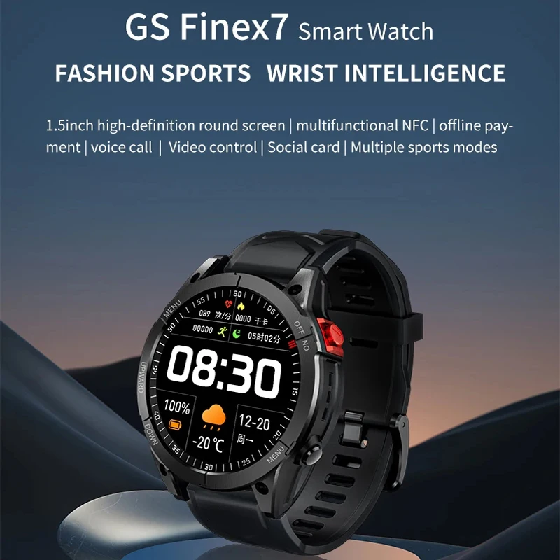 Smart Watch Heart Rate Monitoring IP67 Waterproof Alipay Offline Payment Voice Call Wireless Charging Smartwatch For Android IOS