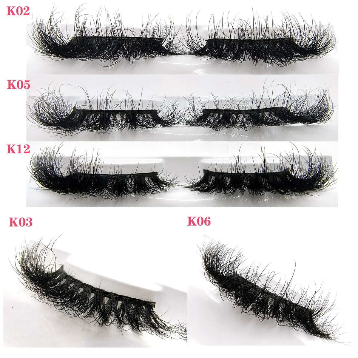 Mink Lashes Wholesale 5/10/20 Pairs Fluffy Real Mink Hair Natural Eyelashes Wholesale Short Wispy Mink Eyelashes Bulk