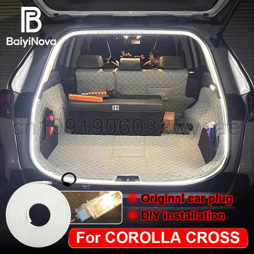 

Customized For Toyota FrontLander COROLLA CROSS Car LED Trunk Light Flexible Atmosphere LampTail Box Light Interior Accessories