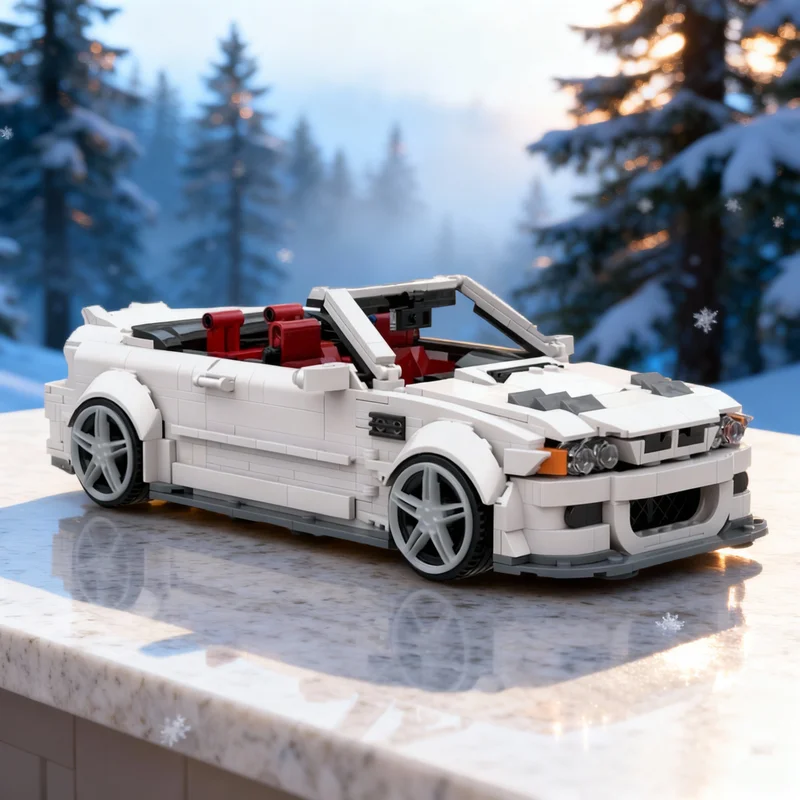 

1226 шт., образовательные строительные блоки, BMWRse E46 M3 Cabriolet, креативная технология, роудстер, MOC, игрушка, подарок на день рождения для детей