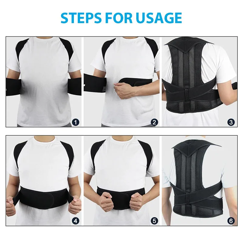 1Pcs Back Brace Posture Corrector- Back Lumbar Support Shoulder Posture Support for Lmprove Posture-Back Pain Relief