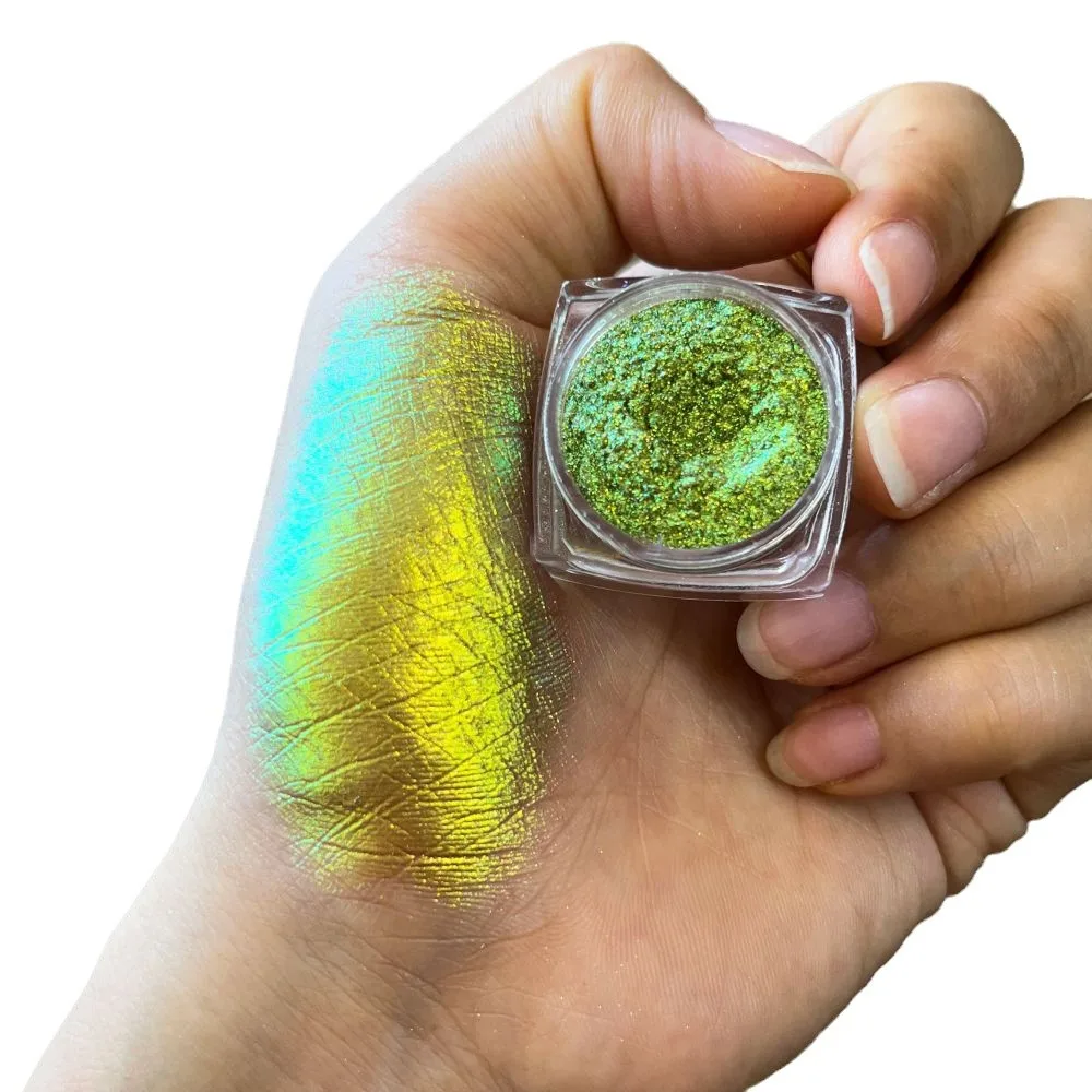 Poudre holographique pour ongles, caméléon, fantôme, diamant, Aurora, bleu, miroir magique, néon, Rotterdam, kling, couleurs, gel UV, pigment, poussière, 1 pot