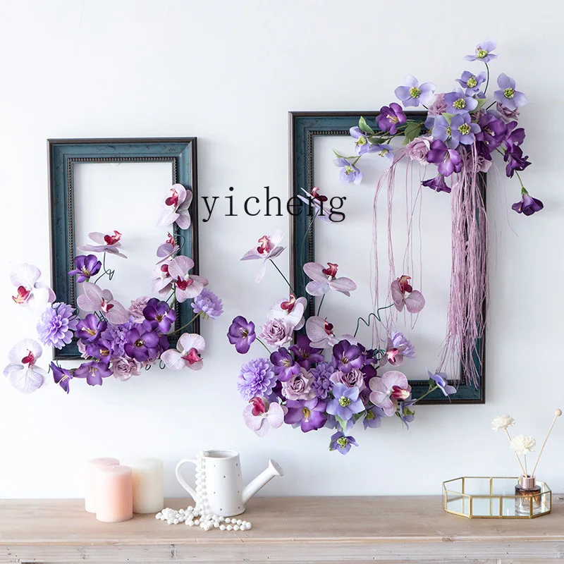 

ZK Wall Decoration Artificial Floral Frame Set Wall Covering Window Decoration Outdoor Ceremony Arrangement Flowers