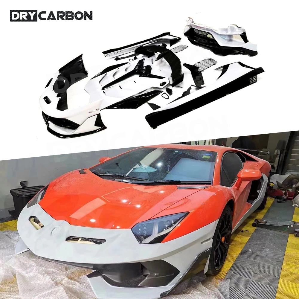 Car Front Bumper Rear Diffuser Side Skirts Rear Bumper Guard Side Fender For Lamborghini LP700 SVJ Body Kits Accessories