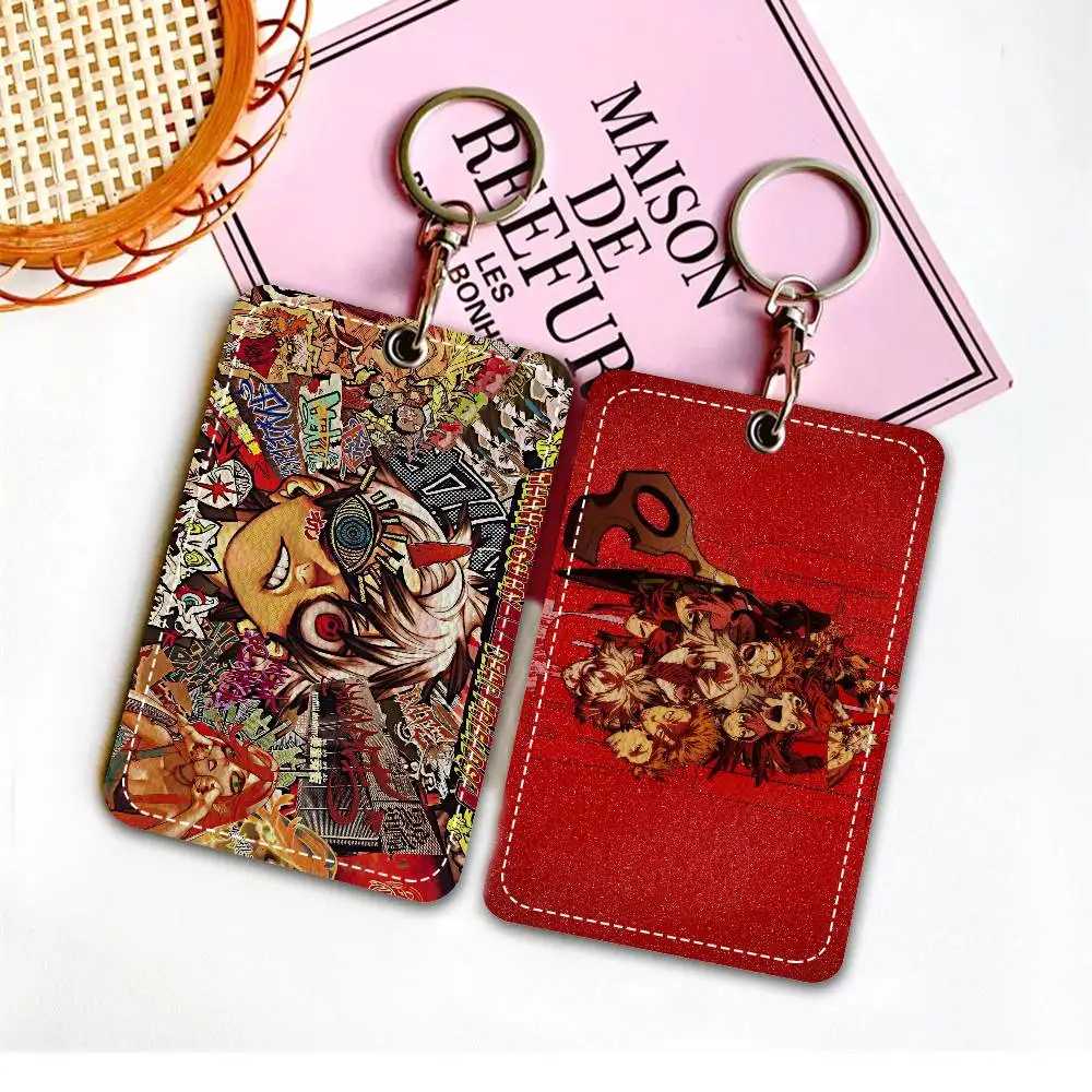 Japanese Anime G-Gachiakuta Keychain With Access Card Holder, Bus Pass & Meal Card ID Bank Card Protective Case For Security