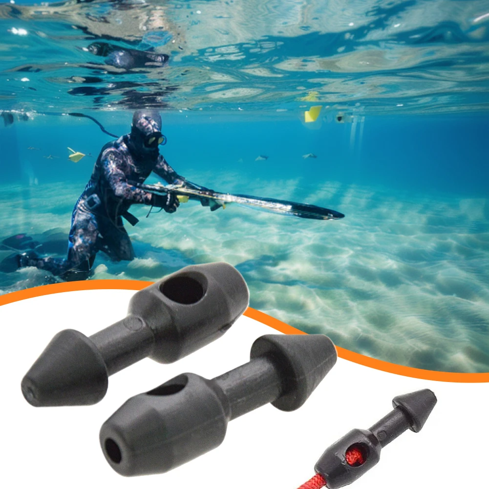 2Pcs Speargun Band Wishbone Inserts Tackle Tool Plastic Speargun Rubber Band Wishbone Inserts Divers Fishing Accessory