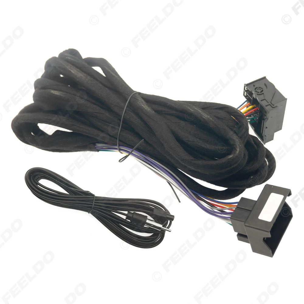 FEELDO راديو السيارة ستيريو الأسلاك تسخير قابس مهايئ لسيارات BMW 3-series E46 M3 E39 E53 السيارات الصوت سلك الطاقة ما بعد البيع Installati #3