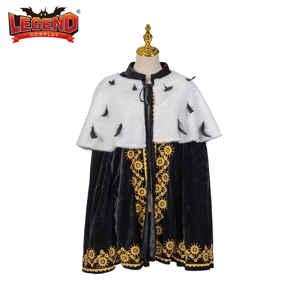 King George Hamilton Cosplay Costume Cloak Black Medieval Royal King George Washington Costume Tudor Prince Robe Cape Women Men