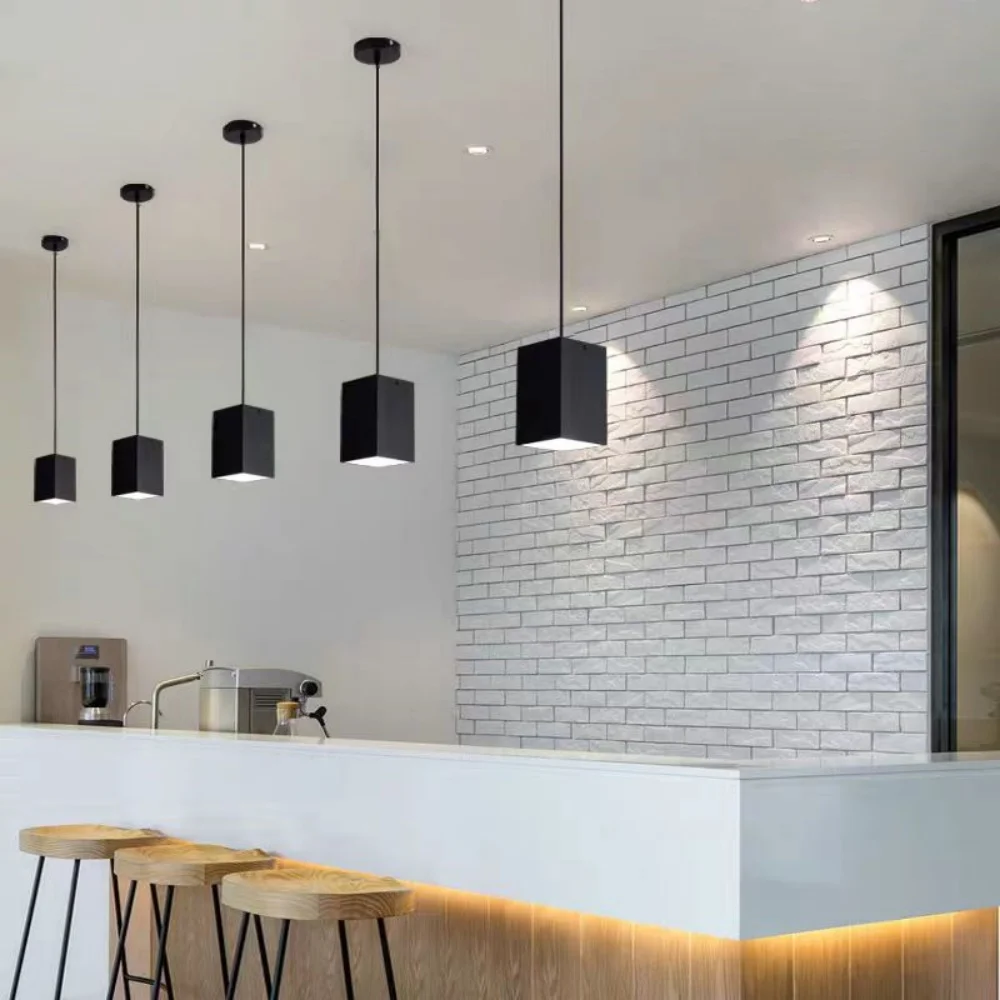 Dimmable 9W/12W Square Surface LED COB Tube Light for Indoor Lighting AC110V/220V Ceiling Mounted Hanging Line Spot without Open