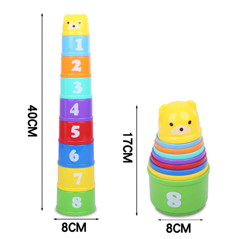 9pcs Stacking Cups Toys Birds Stacker Toys Parrot Training Chewing Stacking Toys bird toys parrot toys