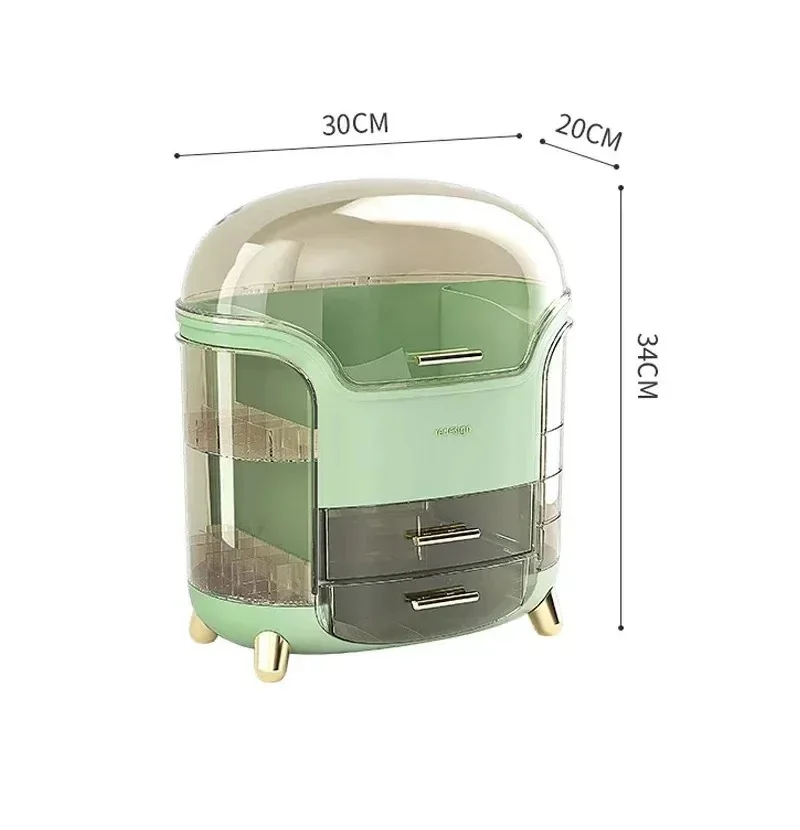 

Transparent Desk Makeup Organizer Box Large Capacity Cosmetic Jewelry Storage Drawer Bathroom Dressing Table Sundries Container