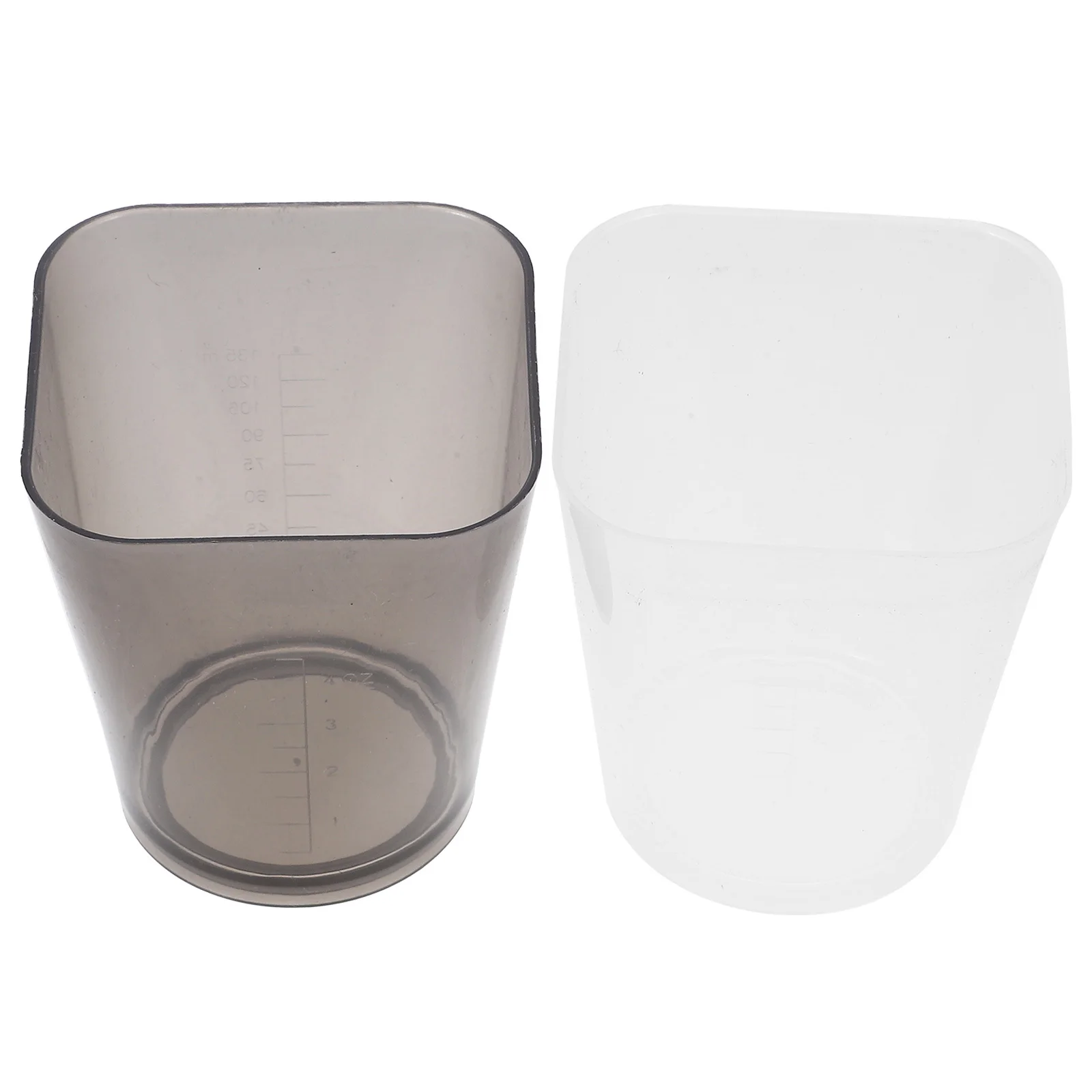 

2Pcs Transparent Plastic Measuring Cups Square Mouth Large Capacity Baking Measure Cups Measuring Pitcher
