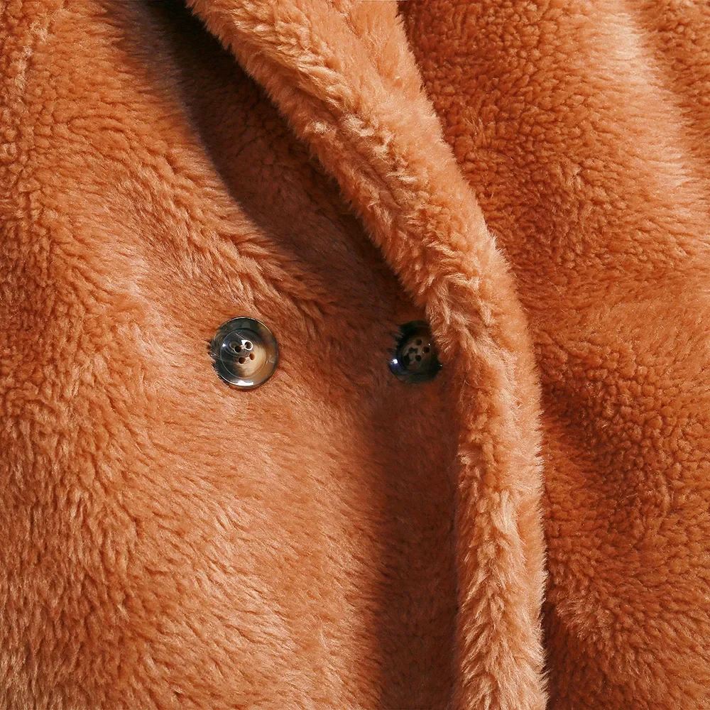 Imagem -05 - Cabolsa de Pele Sintética sem Mangas para Mulheres Teddy Bear Gilet Jaqueta Longa Colete Quente Colete Grande Marca de Luxo Moda Pista Inverno