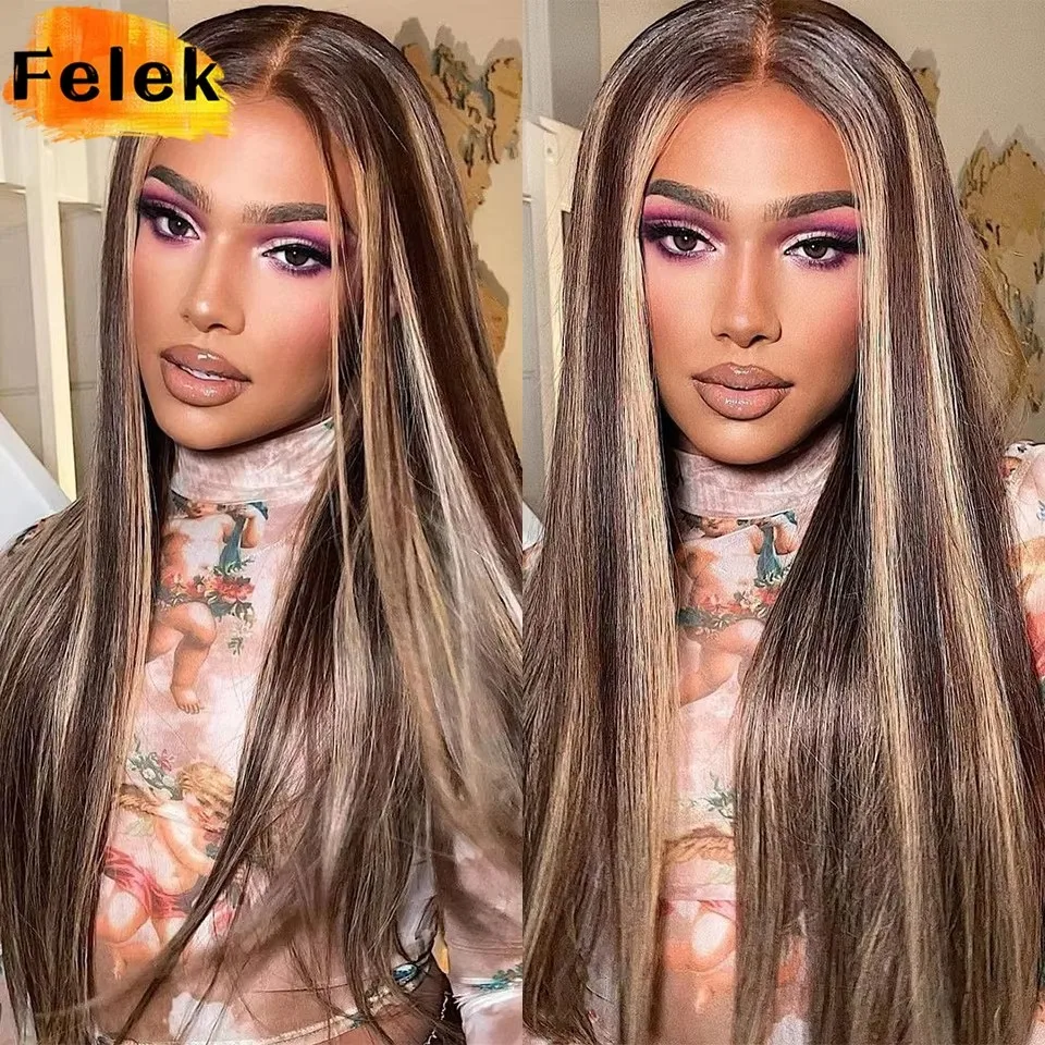 1Pc Straight Hair Bundles 24-40 Inch Synthetic Silky Straight Hair Weaving 613 Blonde Brown Red Weave Long Fake Hair Extensions
