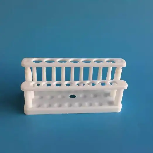 Plastic test tube rack with double rows and 15 holes, column detachable 15mm and 20mm test tube teaching instruments