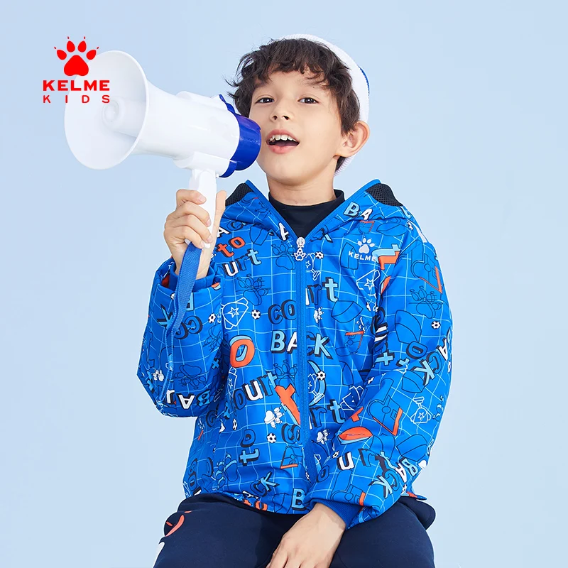 

KELME KIDS Children's Jacket Autumn and Winter Glasses Windbreaker Sportswear Jacket Children's Clothing 5141WT3014