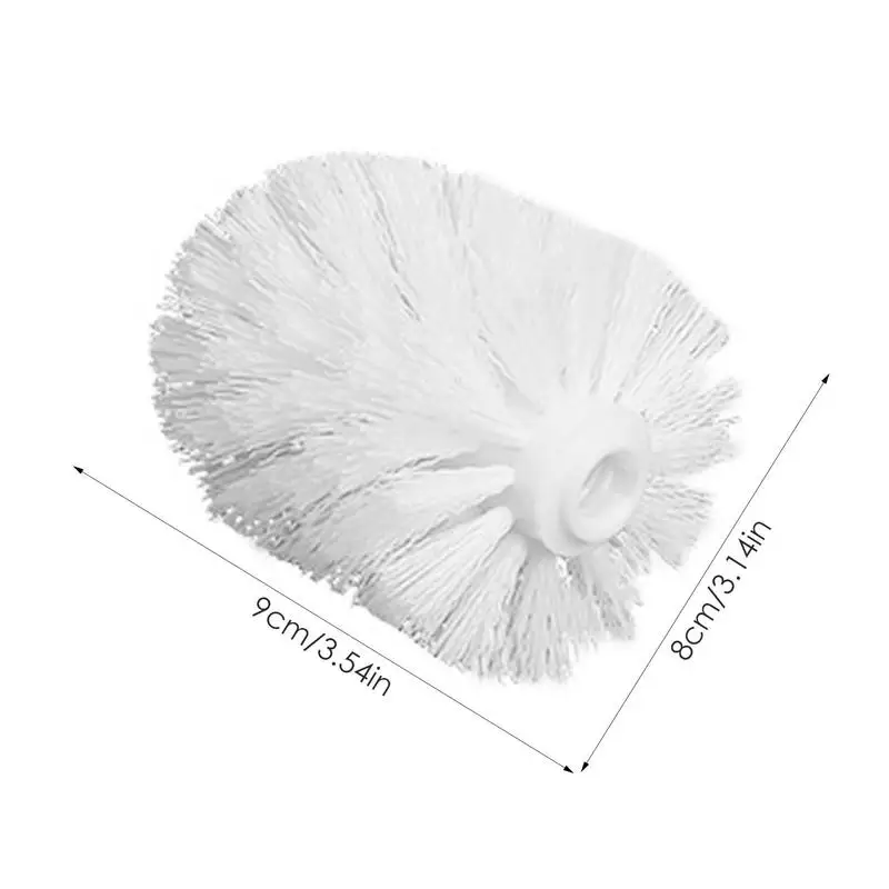 Universal Replacement Toilet Bowl Brush Head Ball-Shaped Toilet Brush Replacement Heads For Bathroom With Durable Stiff Bristles