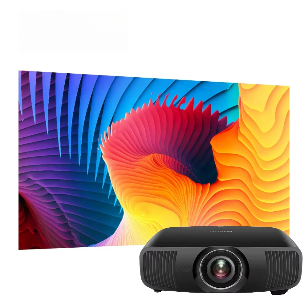 جهاز عرض مسرح منزلي احترافي محمول مع تقنية عرض 3LCD 2700 لومن 4K عدسة ليزر DLP ميزات ثلاثية الأبعاد للإعلان