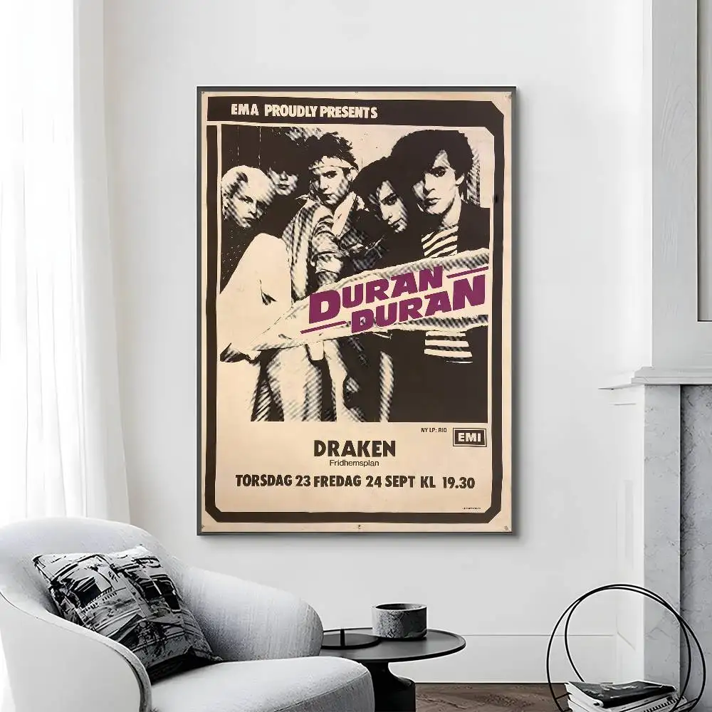 إنجلترا موجة جديدة D-Duran فرقة الموسيقى المشارك قماش اللوحة المشارك مع المطبوعات غرفة نوم المنزل غرفة المعيشة الديكور هدية #6