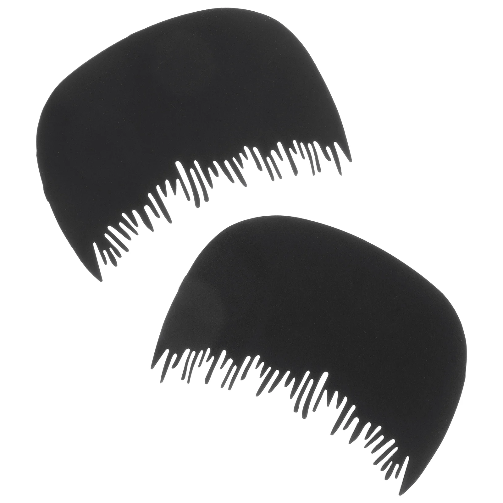 

2 Pcs Hair Comb Fiber Hairline Blend Friend Fade Growth Tools Black Shape for